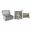 Miniatyrbild 4 av 4: Smyckeskrin DKD Home Decor Grön Silvrig Trä Aluminium 25 x 15 x 18 cm