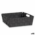 Miniatyrbild 1 av 2: Multifunktionell korg Kipit 79810 Svart Tyg 3 L 23 x 8 x 27 cm 27 x 8 x 23 cm Flätning (48 antal)