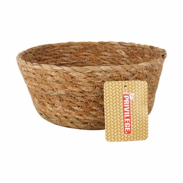 Multifunktionell korg Privilege Brun 17 x 17 x 7 cm vide Rund (18 antal)
