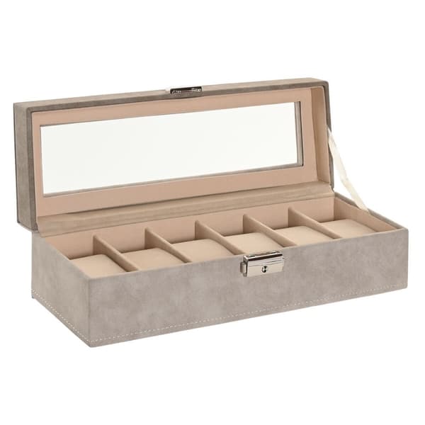 Smykkeskrin Home ESPRIT Grå Mørkegrå Polyuretan Træ MDF 30 x 10 x 8 cm