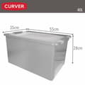 Miniatyrbillede 5 af 7: Opbevaringsboks Curver Grå Plastik 40 L 55 x 28 x 35 cm (5 enheder)