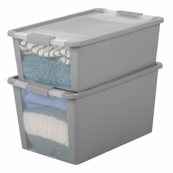 Opbevaringsboks Curver Grå Plastik 40 L 55 x 28 x 35 cm (5 enheder)