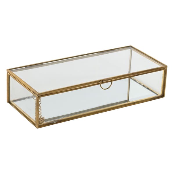 Smykkeskrin Home ESPRIT Gylden Metal Krystal 23 X 10 X 5,5 cm