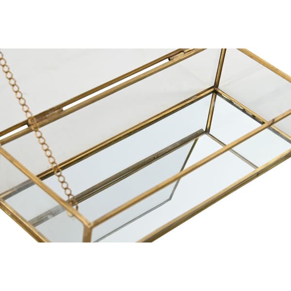 Smykkeskrin Home ESPRIT Gylden Metal Krystal 23 X 10 X 5,5 cm