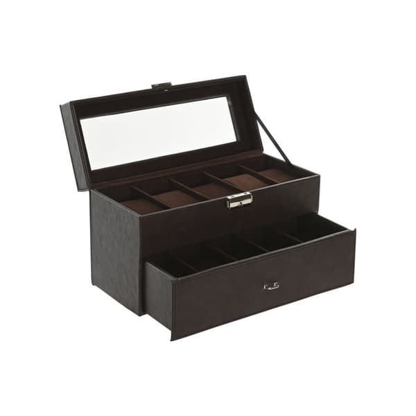 Smykkeskrin Home ESPRIT Brun Polyuretan Krystal Træ MDF 27,5 x 11 x 15 cm