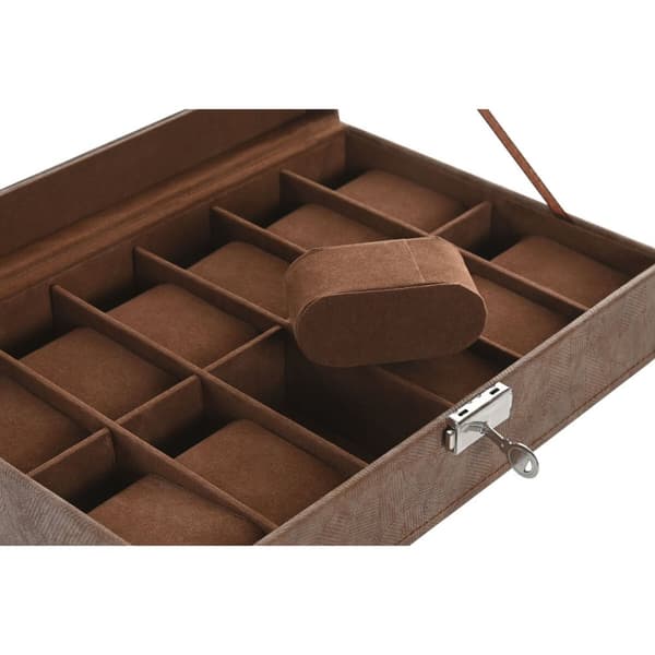 Smykkeskrin Home ESPRIT Brun Polyuretan Krystal Træ MDF 30 x 20 x 8 cm
