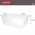 Miniatyrbillede 5 af 7: Opbevaringsboks med låg Curver Hvid Plastik 40 L 55 x 28 x 35 cm (5 enheder)