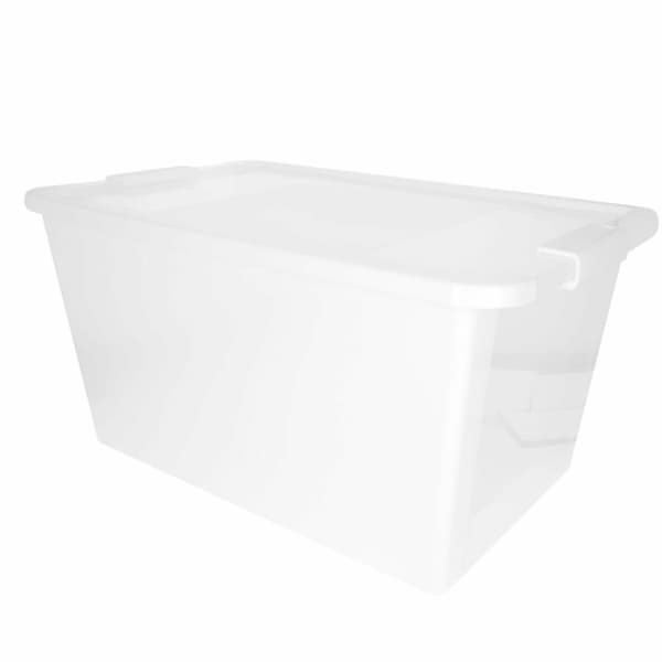 Opbevaringsboks med låg Curver Hvid Plastik 40 L 55 x 28 x 35 cm (5 enheder)