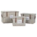 Miniatyrbilde 4 av 4: Kistesett Home ESPRIT Naturell flettet 67 x 45 x 46 cm