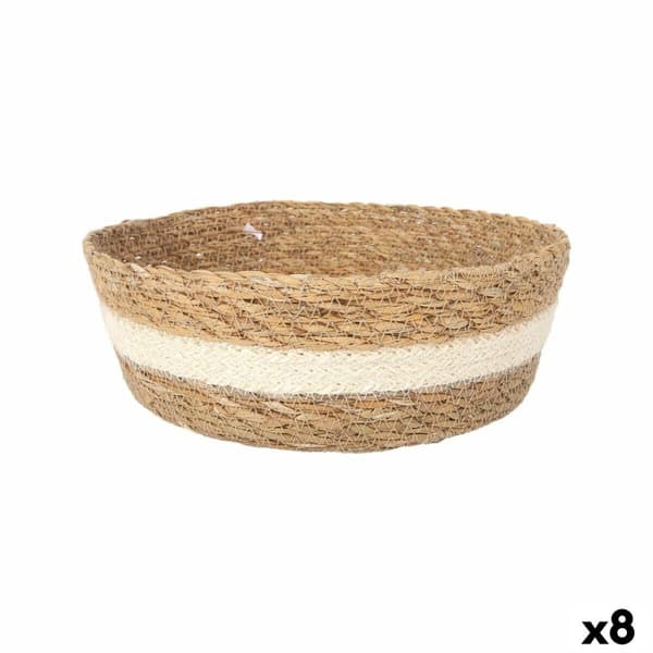 Oppbevaringsboks Privilege Privilege flettet Sirkulær Ø 27 x 9 cm (8 enheter)