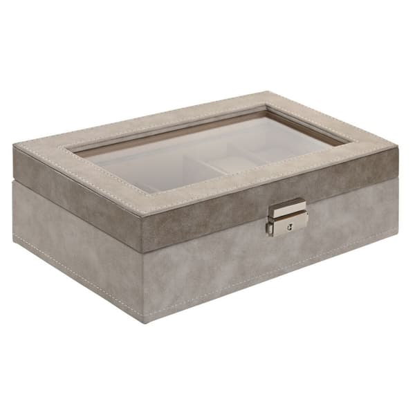 Smykkeskrin Home ESPRIT Brun Grå Polyuretan Tre MDF 25,00, X 16,5 X 8 CM