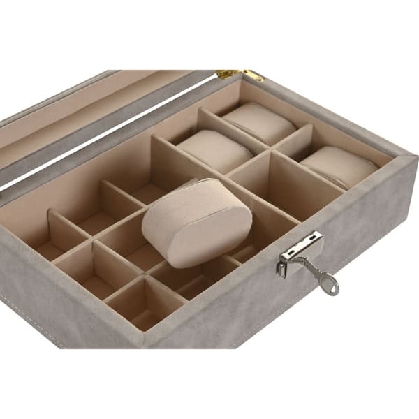 Smykkeskrin Home ESPRIT Brun Grå Polyuretan Tre MDF 25,00, X 16,5 X 8 CM