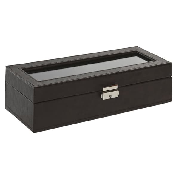 Smyckeskrin Home ESPRIT Beige Mörkbrun Polyuretan Glas Trä MDF 30 x 10 x 8 cm