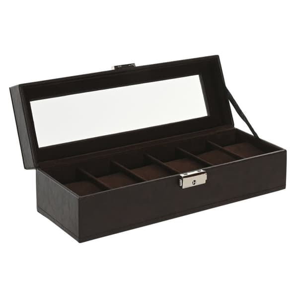 Smyckeskrin Home ESPRIT Beige Mörkbrun Polyuretan Glas Trä MDF 30 x 10 x 8 cm