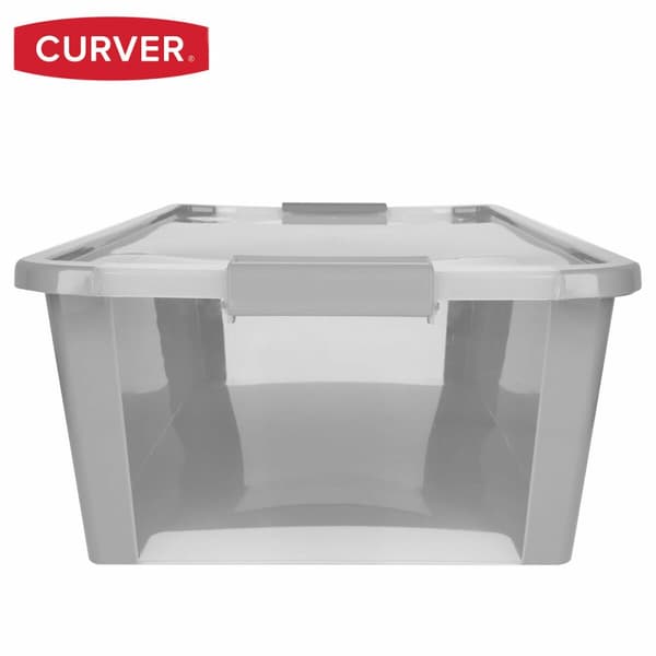 Opbevaringsboks Curver Grå Plastik 26 L 55 x 19 x 35 cm (7 enheder)