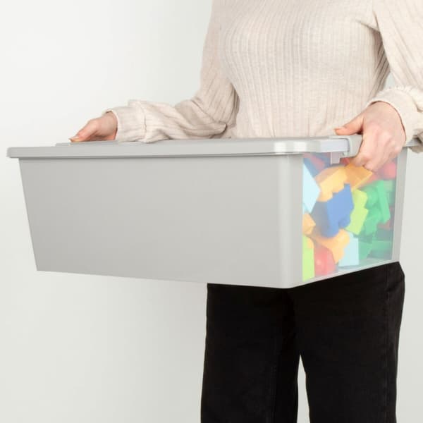Opbevaringsboks Curver Grå Plastik 26 L 55 x 19 x 35 cm (7 enheder)