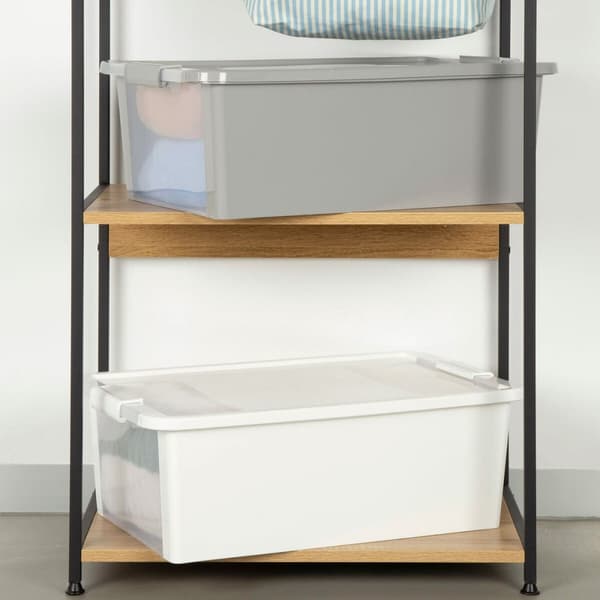 Opbevaringsboks Curver Grå Plastik 26 L 55 x 19 x 35 cm (7 enheder)