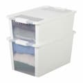 Miniatyrbillede 7 af 7: Opbevaringsboks med låg Curver Hvid Plastik 40 L 55 x 28 x 35 cm (5 enheder)