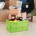 Miniatyrbild 2 av 6: Relaxdays Fällbart lådlock plastförvaringslåda transportlåda 60 liter 31,5 x 58,5 x 40 cm, grön