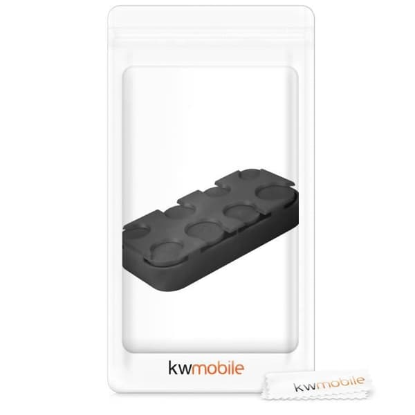 Myntorganisator - kwmobile - Förvaringslåda - 8 fack - Svart - Plast