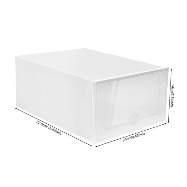 Skoopbevaringsboks, Foldbart Design, Stabelbart, Høj Synlighed,HVID