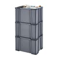 Miniatyrbild 1 av 4: Paket med 3 robusta och förstärkta plastförvaringslådor 45L MASTER BOX - grå