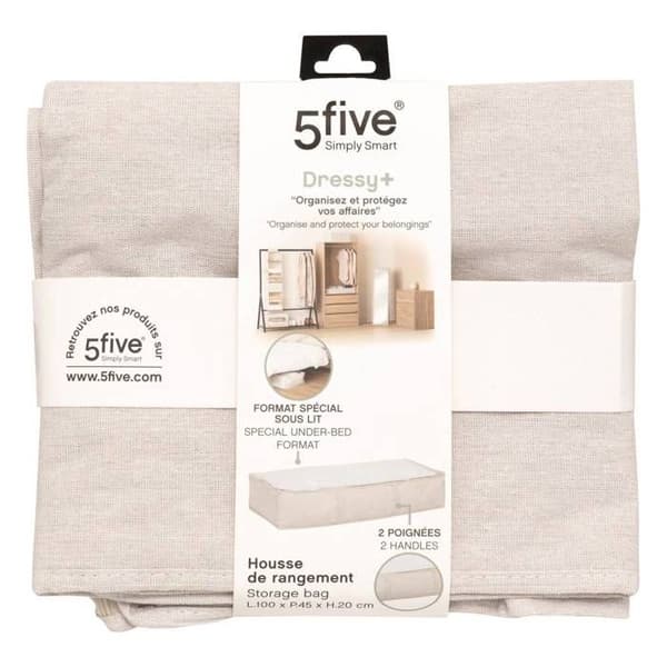 5five - förvaringsfack "groomy" under säng beige 100x20cm