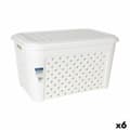 Miniatyrbild 1 av 2: Tvättkorg Tontarelli Arianna Med lock Vit 58 x 39 x 32 cm (6 antal)