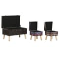 Miniatyrbild 5 av 6: Koffertset Home ESPRIT Brun Multicolour Polyuretan Trä Vintage 70 x 40 x 45 cm (3 antal)