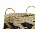 Miniatyrbillede 3 af 3: Kurvesæt DKD Home Decor Sort Lys brun Naturlig fiber (2 Dele)
