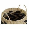 Miniatyrbillede 2 af 3: Kurvesæt DKD Home Decor Sort Lys brun Naturlig fiber (2 Dele)