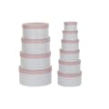 Miniatyrbillede 1 af 3: Sæt med æsker, som kan stables DKD Home Decor Cirkulær Pink Pap