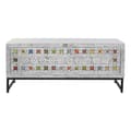 Miniatyrbillede 6 af 7: Kiste DKD Home Decor Keramik Grå Hvid Mangotræ (116 x 40 x 50 cm)