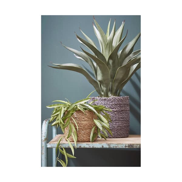 Set med kurve Mica Decorations 3 Dele Brun flet