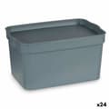 Miniatyrbillede 1 af 3: Multifunktionel Æske Kipit TP592-2 Grå Plastik 2,3 L 13,5 x 11 x 20 cm (24 enheder)