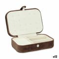 Miniatyrbillede 1 af 4: Smykkeskrin Brun Fløjl (16,2 x 6 x 11,5 cm) (12 enheder)