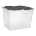 Miniatyrbillede 2 af 3: Opbevaringsboks med låg Kipit 87953 Gennemsigtig Antracit Plastik 48 L (6 enheder)