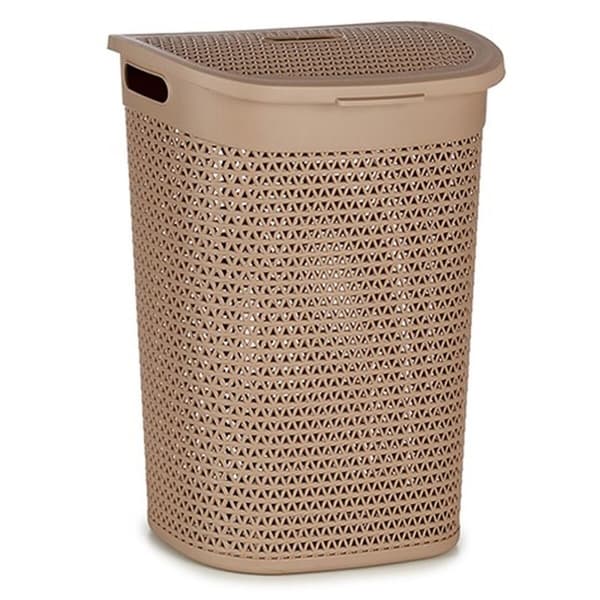 Vasketøjskurv Kipit 4790-4 Beige Plastik 60 L 43,5 x 57,5 x 34 cm (6 enheder)