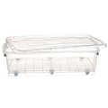 Miniatyrbillede 3 af 3: Opbevaringsboks med hjul Gennemsigtig Plastik 40 L 46,5 x 20 x 72,2 cm (6 enheder)