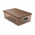 Miniatyrbillede 2 af 2: Opbevaringsboks med låg Stefanplast Elegance Beige Plastik 38,5 x 17 x 59,5 cm (6 enheder)