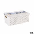 Miniatyrbillede 1 af 2: Opbevaringsboks med låg Tontarelli Arianna Plastik Hvid 4 L 29 x 16,6 x 11,2 cm (8 enheder)