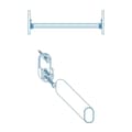 Miniatyrbillede 5 af 5: Holder til garderobestang Stor Planet Cintacor Hvid Oval 15 x 25 mm (2 enheder)