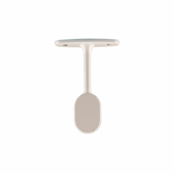 Holder til garderobestang Stor Planet Cintacor Hvid Oval 15 x 25 mm (2 enheder)