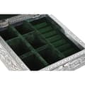 Miniatyrbillede 2 af 4: Smykkeskrin Home ESPRIT Grøn Sølvfarvet Træ Aluminium 18 x 18 x 6 cm