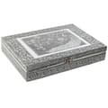 Miniatyrbillede 1 af 4: Smykkeskrin Home ESPRIT Grøn Sølvfarvet Træ Aluminium 27,5 x 20 x 5,4 cm