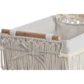 Miniatyrbillede 3 af 4: Vasketøjskurv Home ESPRIT Hvid Natur Metal Shabby Chic 42 x 32 x 51 cm 5 Dele