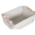 Miniatyrbillede 2 af 4: Vasketøjskurv Home ESPRIT Hvid Natur Metal Shabby Chic 42 x 32 x 51 cm 5 Dele