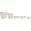 Miniatyrbillede 1 af 4: Vasketøjskurv Home ESPRIT Hvid Natur Metal Shabby Chic 42 x 32 x 51 cm 5 Dele