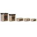 Miniatyrbillede 1 af 4: Vasketøjskurv Home ESPRIT Sort Natur Træ 40 x 30 x 56 cm 5 Dele