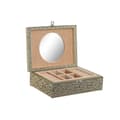 Miniatyrbillede 1 af 4: Smykkeskrin Home ESPRIT Hvid Champagne Træ Aluminium 22,5 x 17,5 x 7,6 cm
